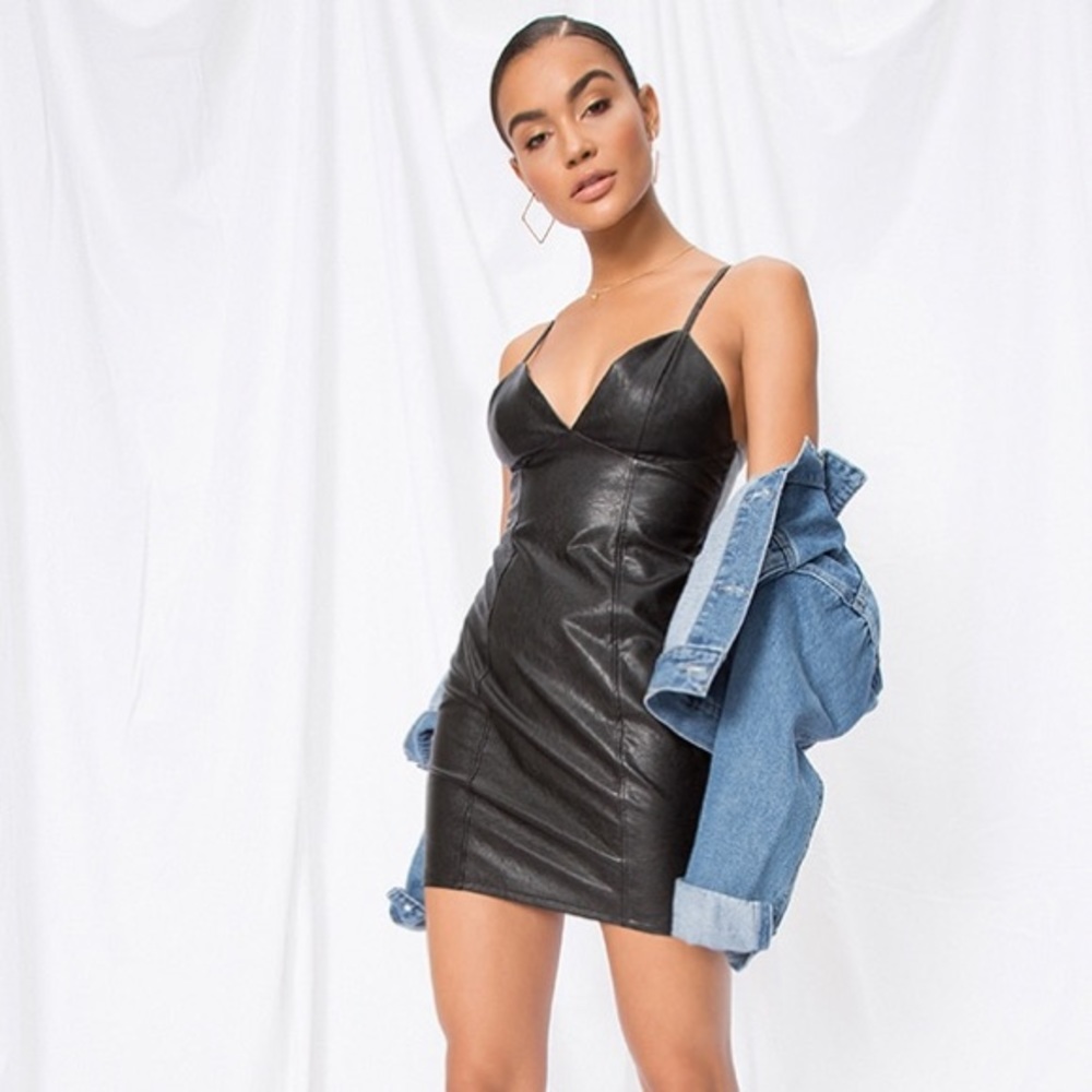 Superdown Becca Faux Leather Dress Never Worn NWT